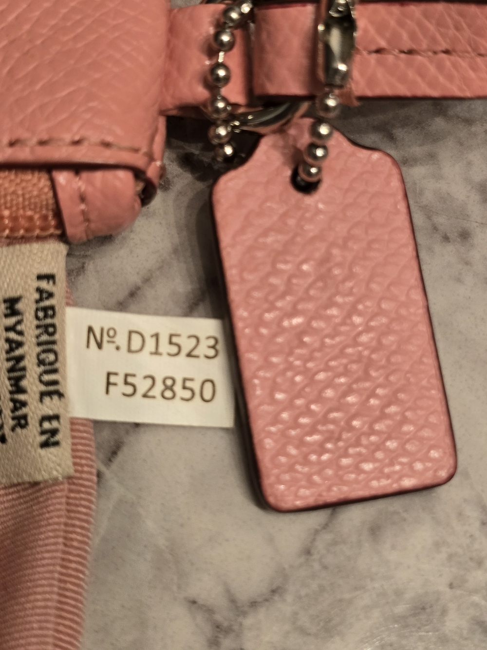 Coach Pink Pebbled Leather Wristlet - Picture 12 of 12